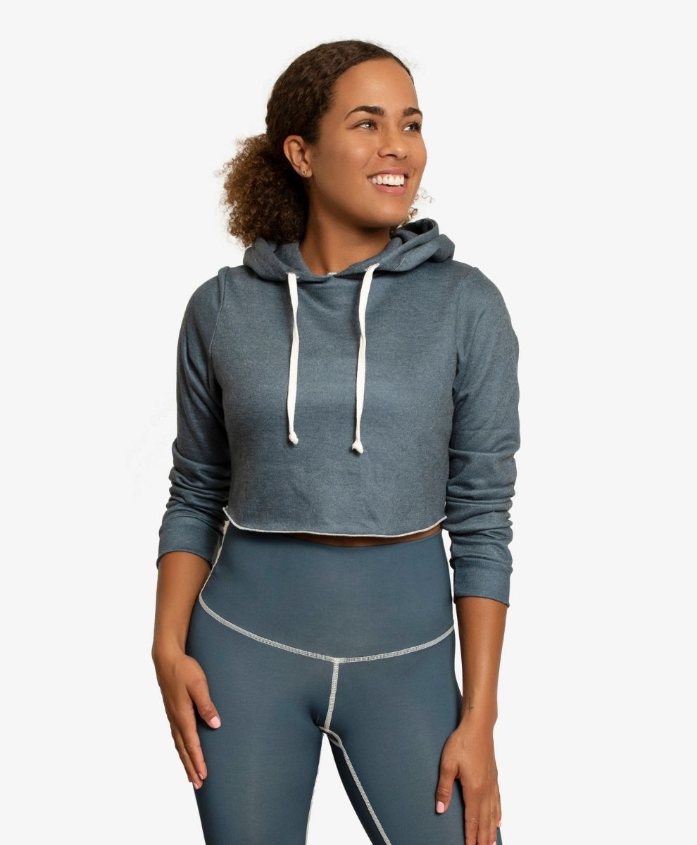 Ador Drawstring Crop Hoodie