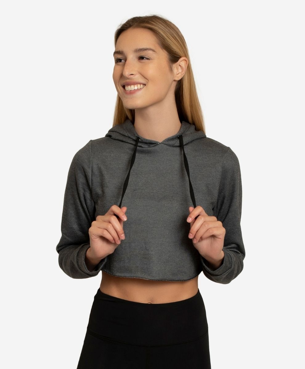 Ador Drawstring Crop Hoodie