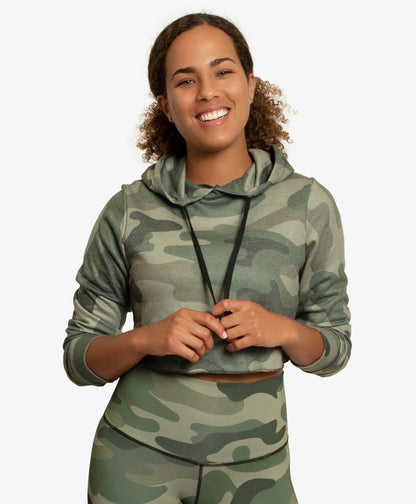 Ador Drawstring Crop Hoodie