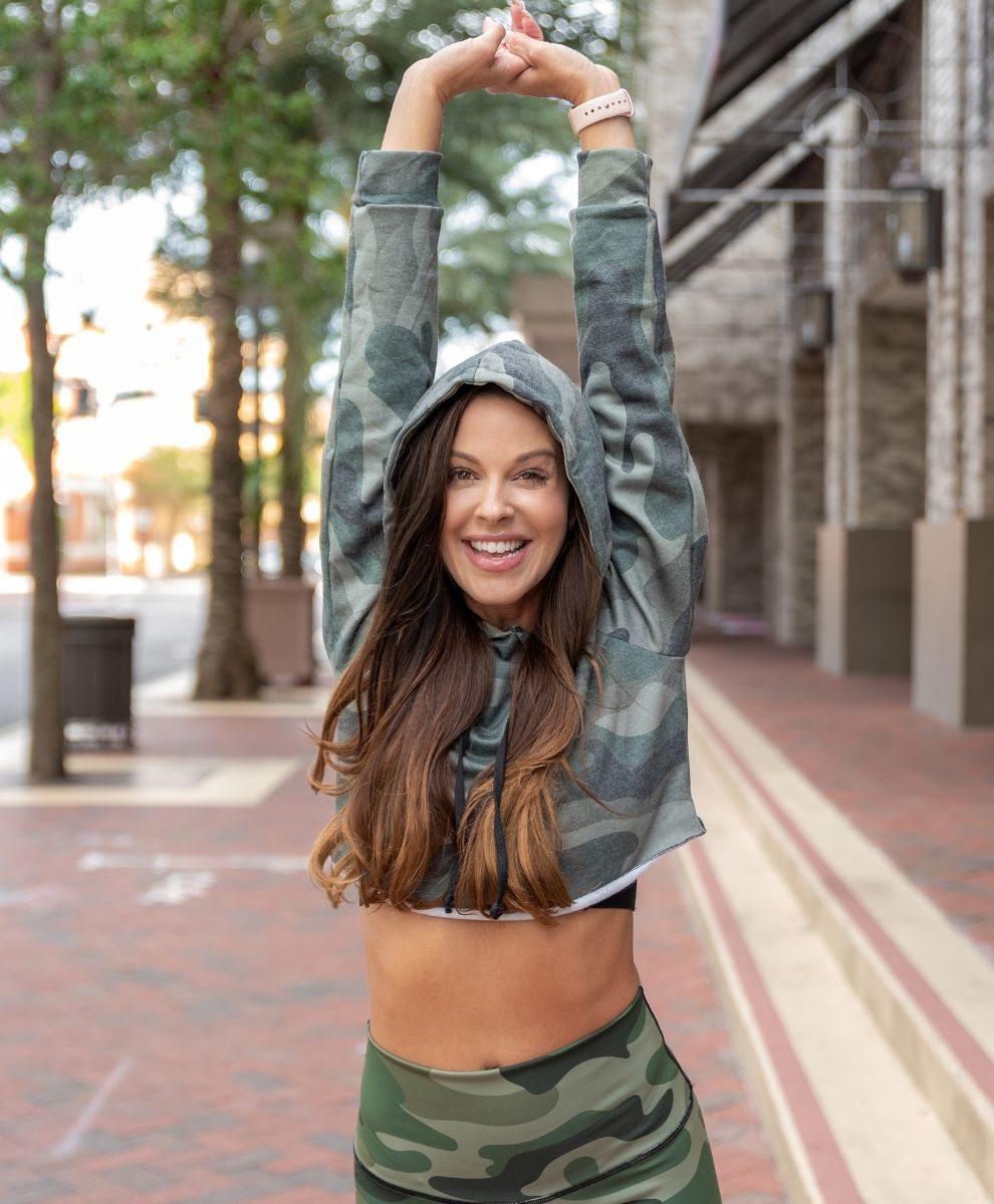 Ador Drawstring Crop Hoodie