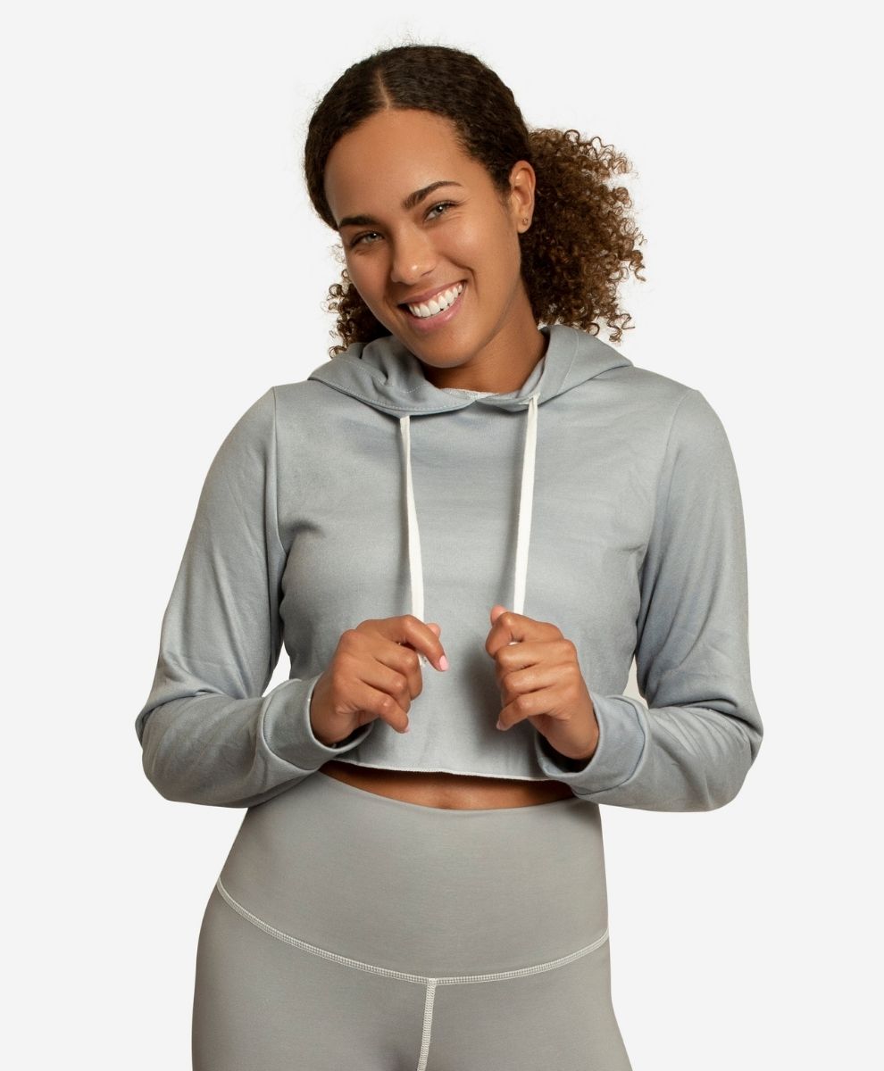 Ador Drawstring Crop Hoodie