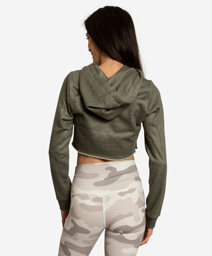 Ador Drawstring Crop Hoodie